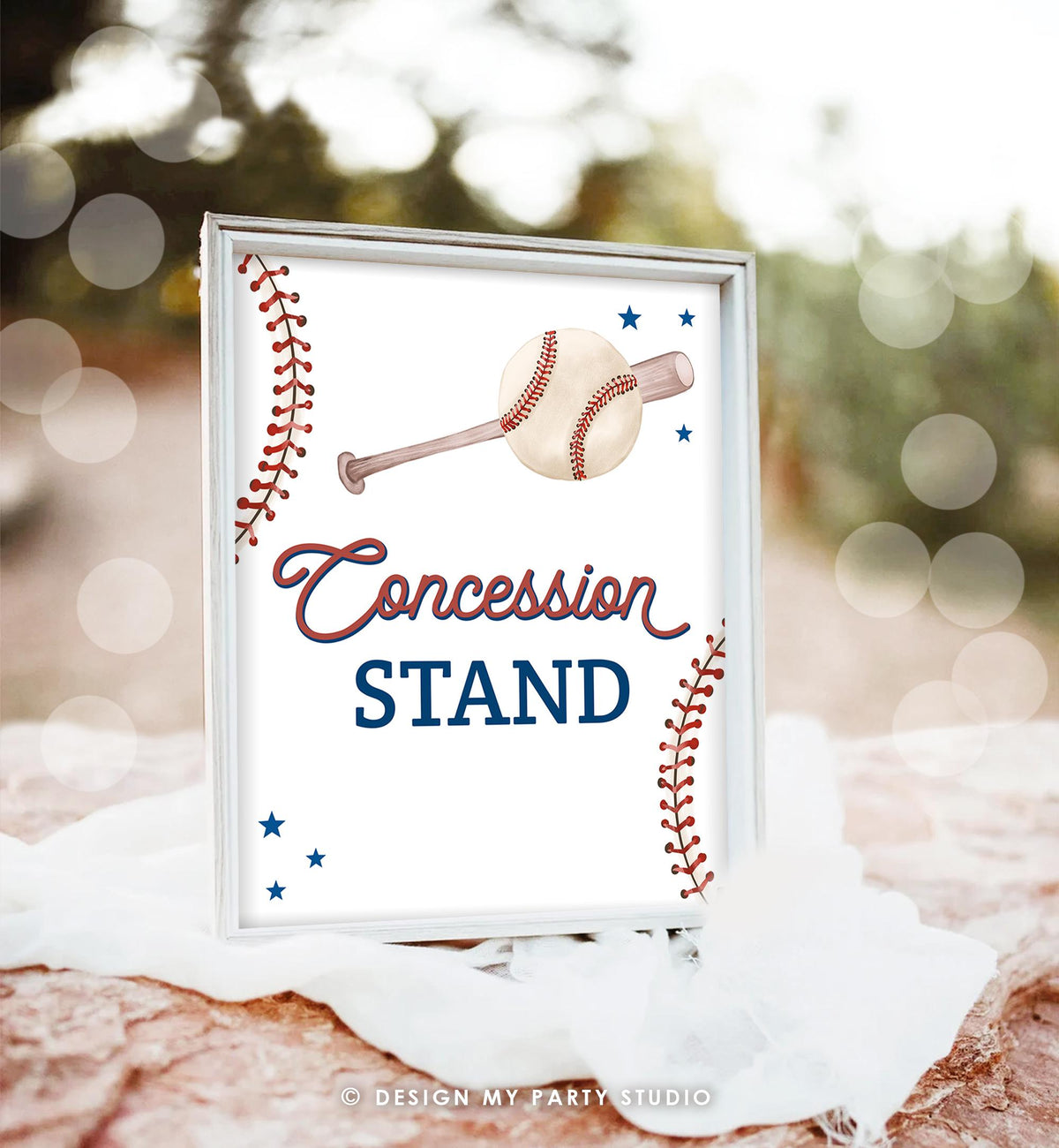 Concession Stand Baseball Sign Baseball Birthday Baby Shower Party Food Station Table Ballpark Snacks Decor Digital Download Printable 0492