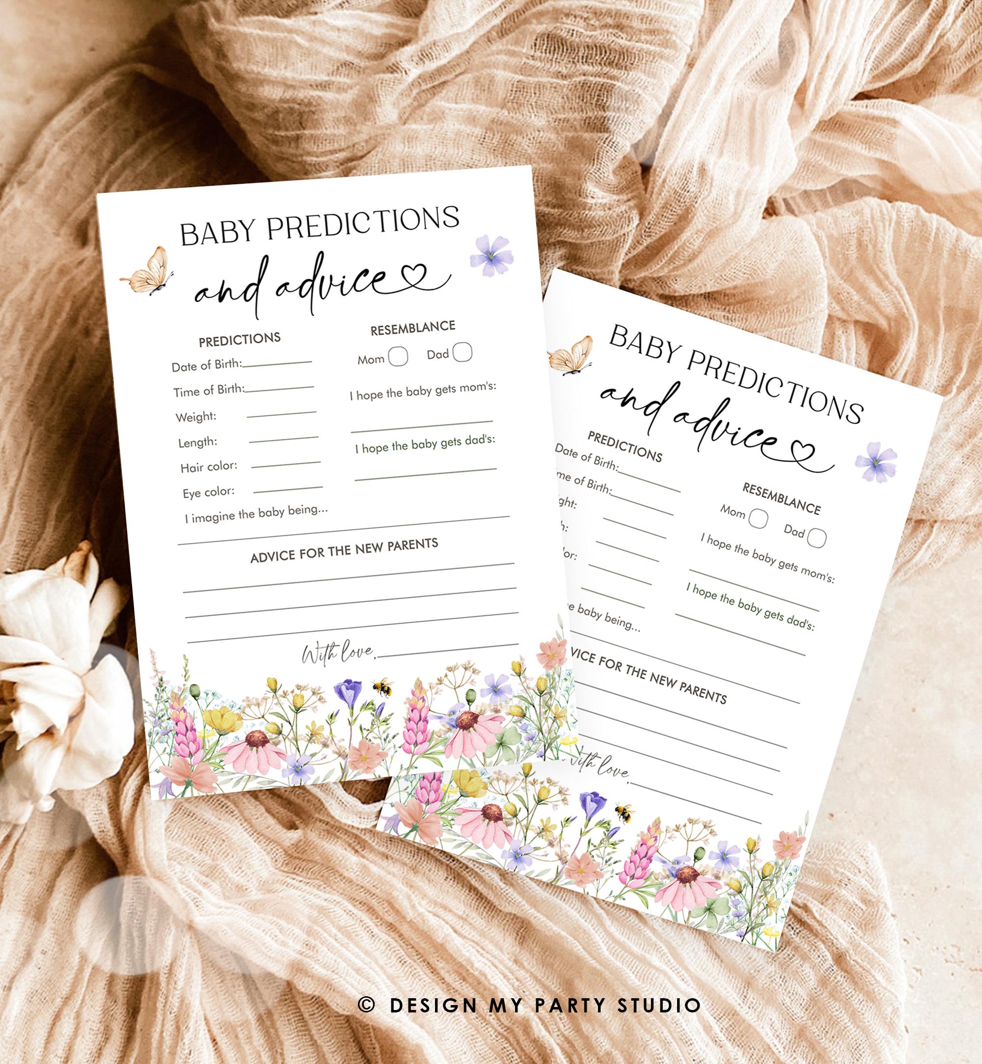 Editable Wildflowers Baby Shower Games Bundle Baby in Bloom Wild Flower Couples Shower Butterflies Digital Download Template Printable 0543
