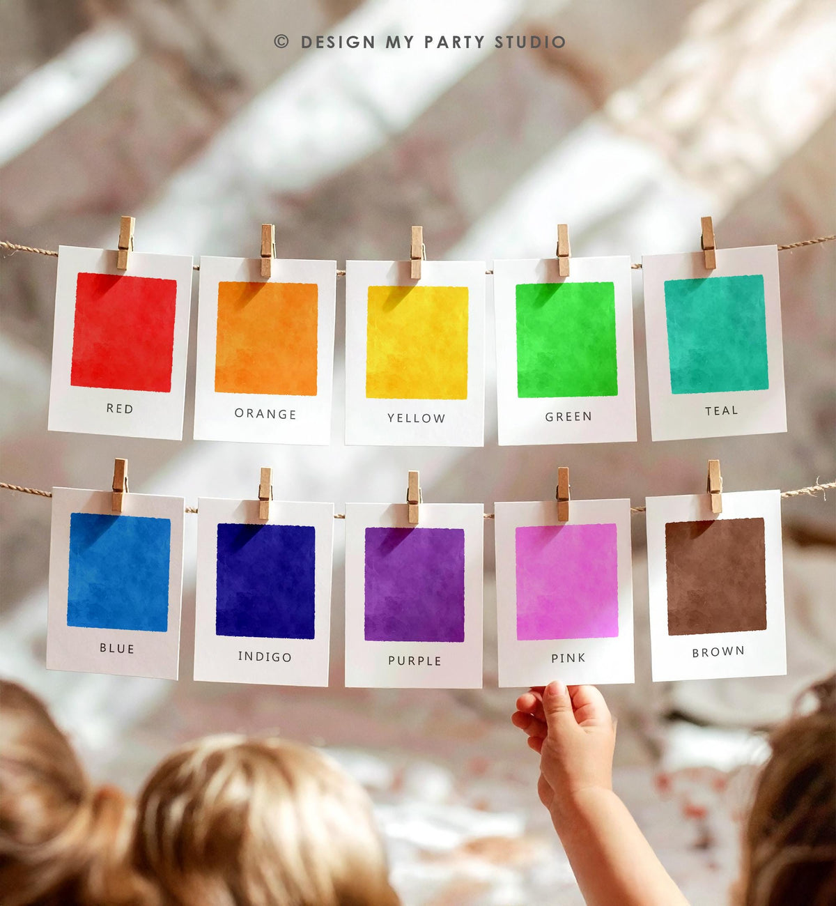 12 Rainbow Colors Flash Cards Counting Educational Flashcards Montessori Classroom Geometric Wall Decor Digital Download Printable 0550