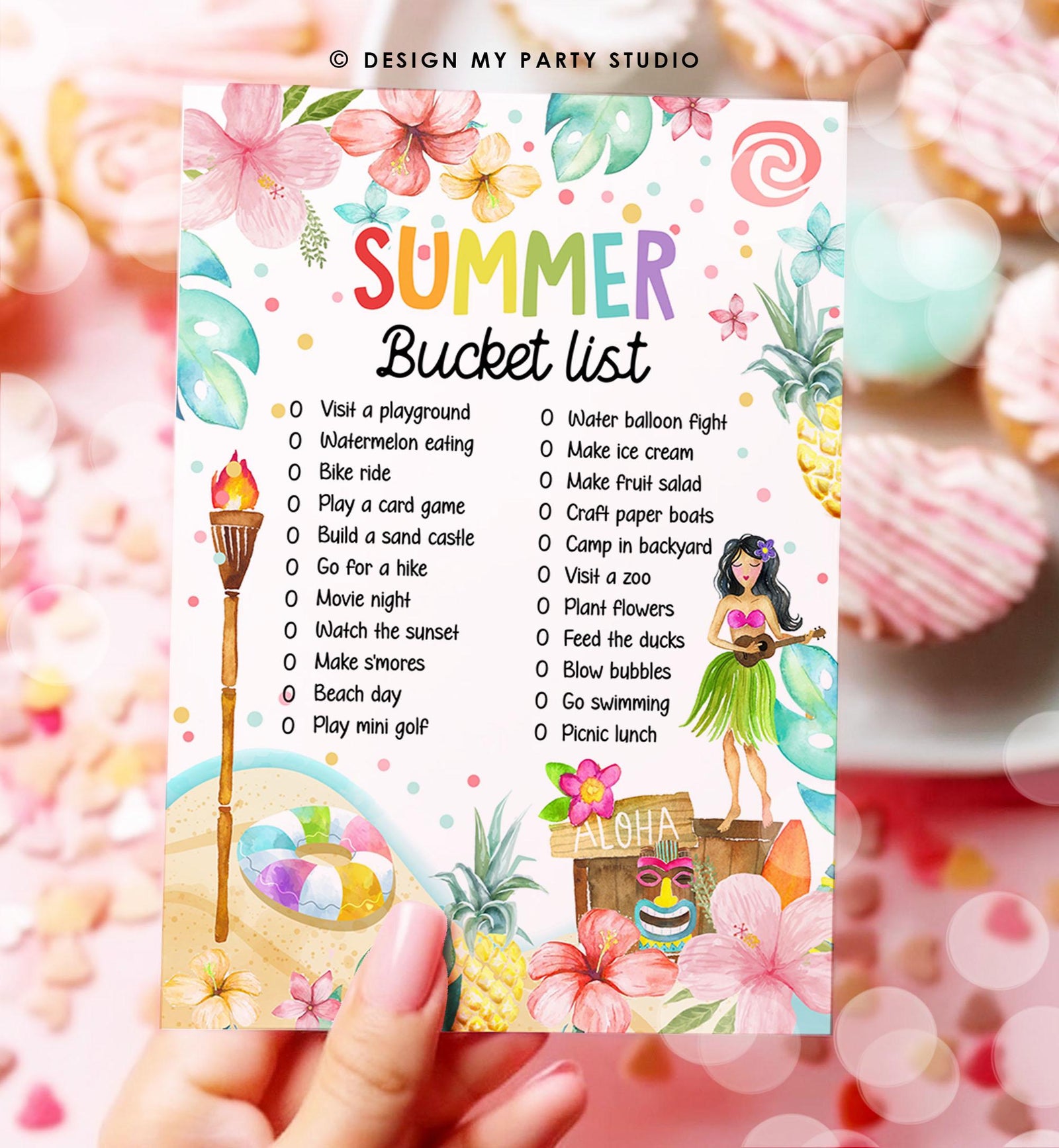 Editable Summer Bucket List Countdown Summer Activity List Family Planner Checklist Summer Break Instant Digital Download Printable 0549