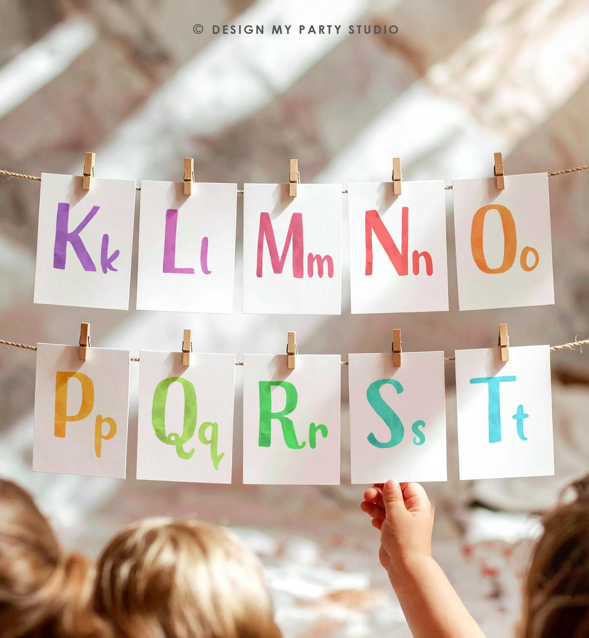 ABC Flash Cards Alphabet Educational Learn ABCs Kids Rainbow Colors Flashcards Classroom Wall Decor A to Z Digital Download Printable 0550