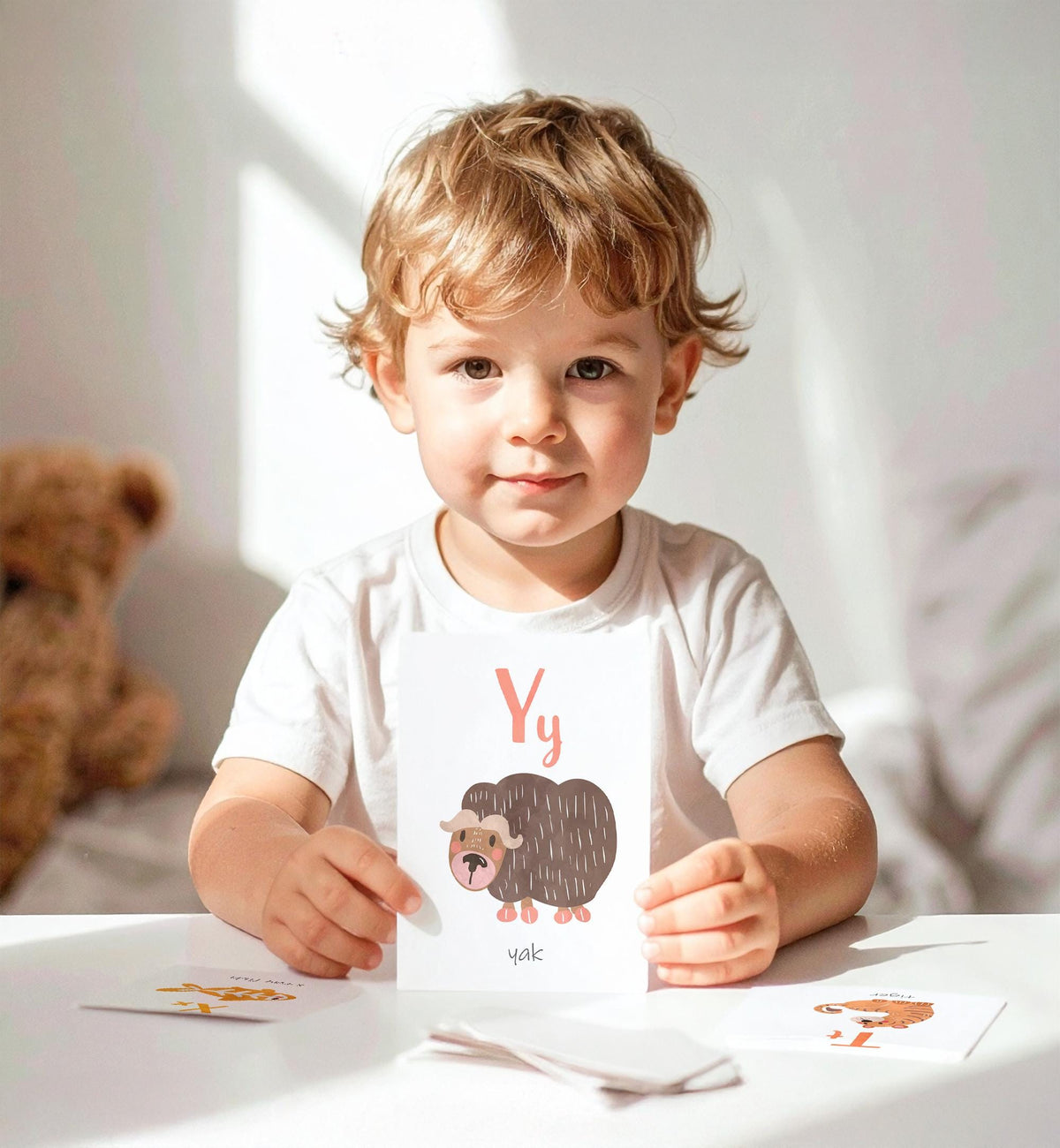 ABC Animals Flash Cards Alphabet Educational Learn ABCs Kids Rainbow Colors Flashcards Classroom A to Z Digital Download Printable 0550