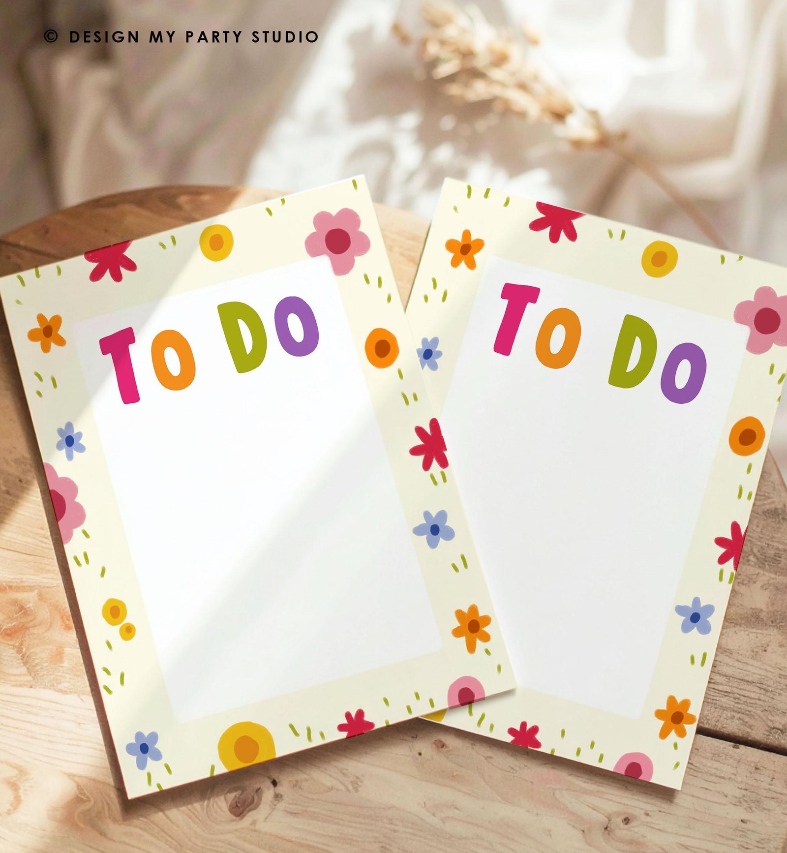 To Do List Simple Tasks List Cute Floral Flowers A4 A5 Letter Size PDF Planner Checklist Schedule Printable Digital Instant Download 0551