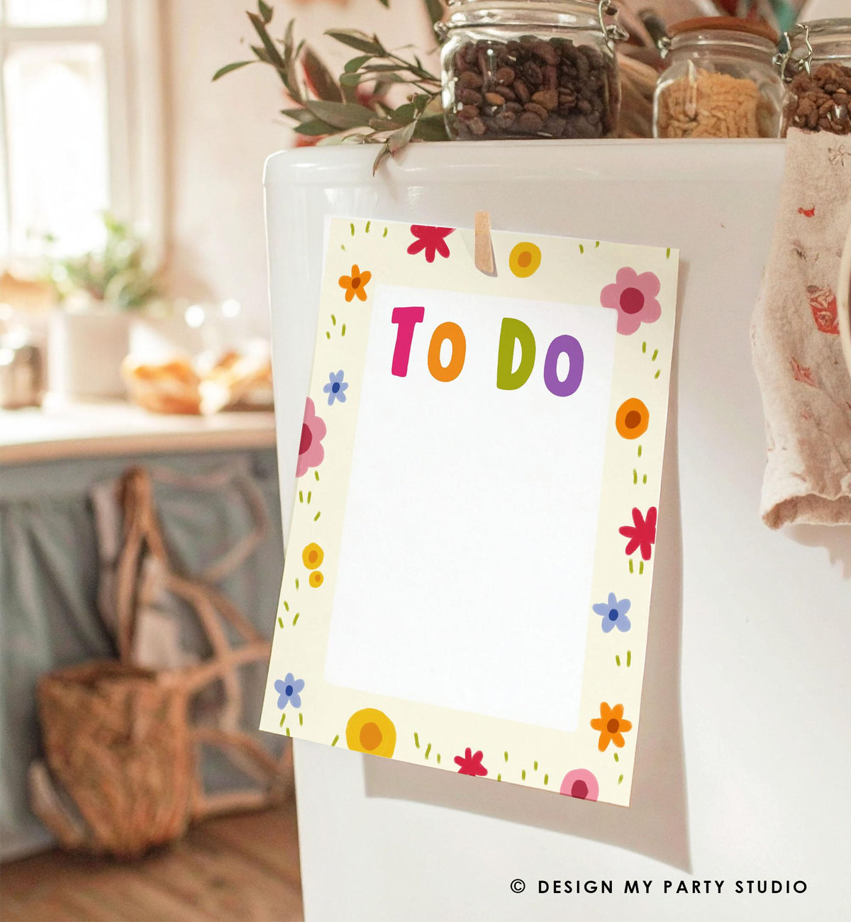 To Do List Simple Tasks List Cute Floral Flowers A4 A5 Letter Size PDF Planner Checklist Schedule Printable Digital Instant Download 0551