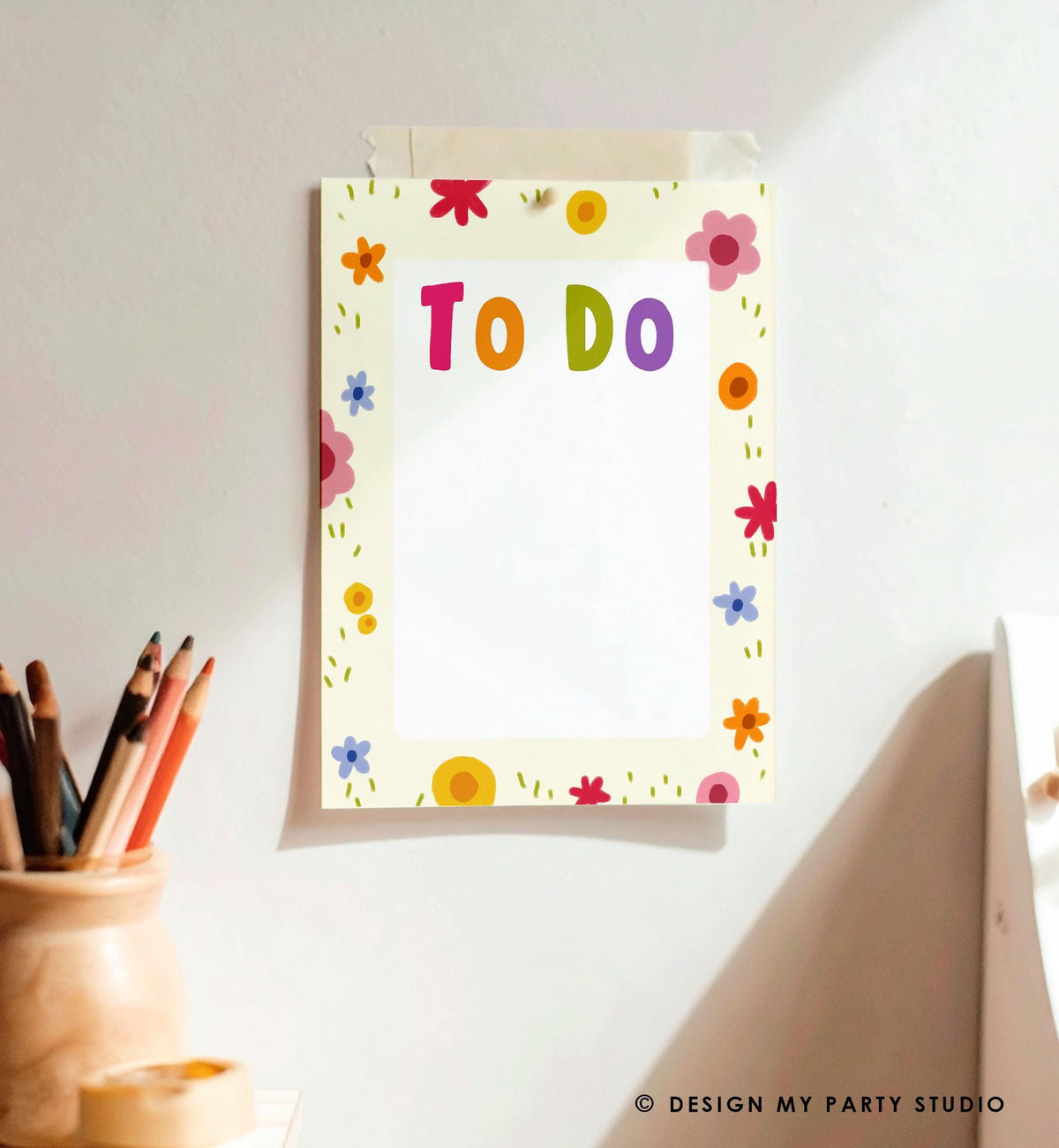 To Do List Simple Tasks List Cute Floral Flowers A4 A5 Letter Size PDF Planner Checklist Schedule Printable Digital Instant Download 0551