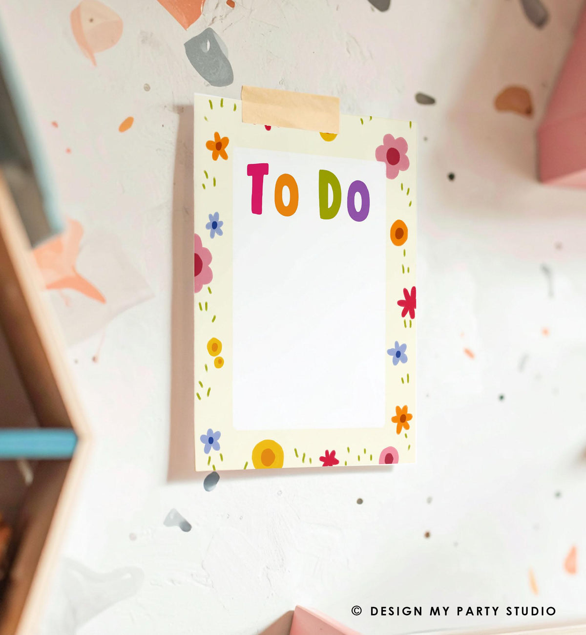 To Do List Simple Tasks List Cute Floral Flowers A4 A5 Letter Size PDF Planner Checklist Schedule Printable Digital Instant Download 0551