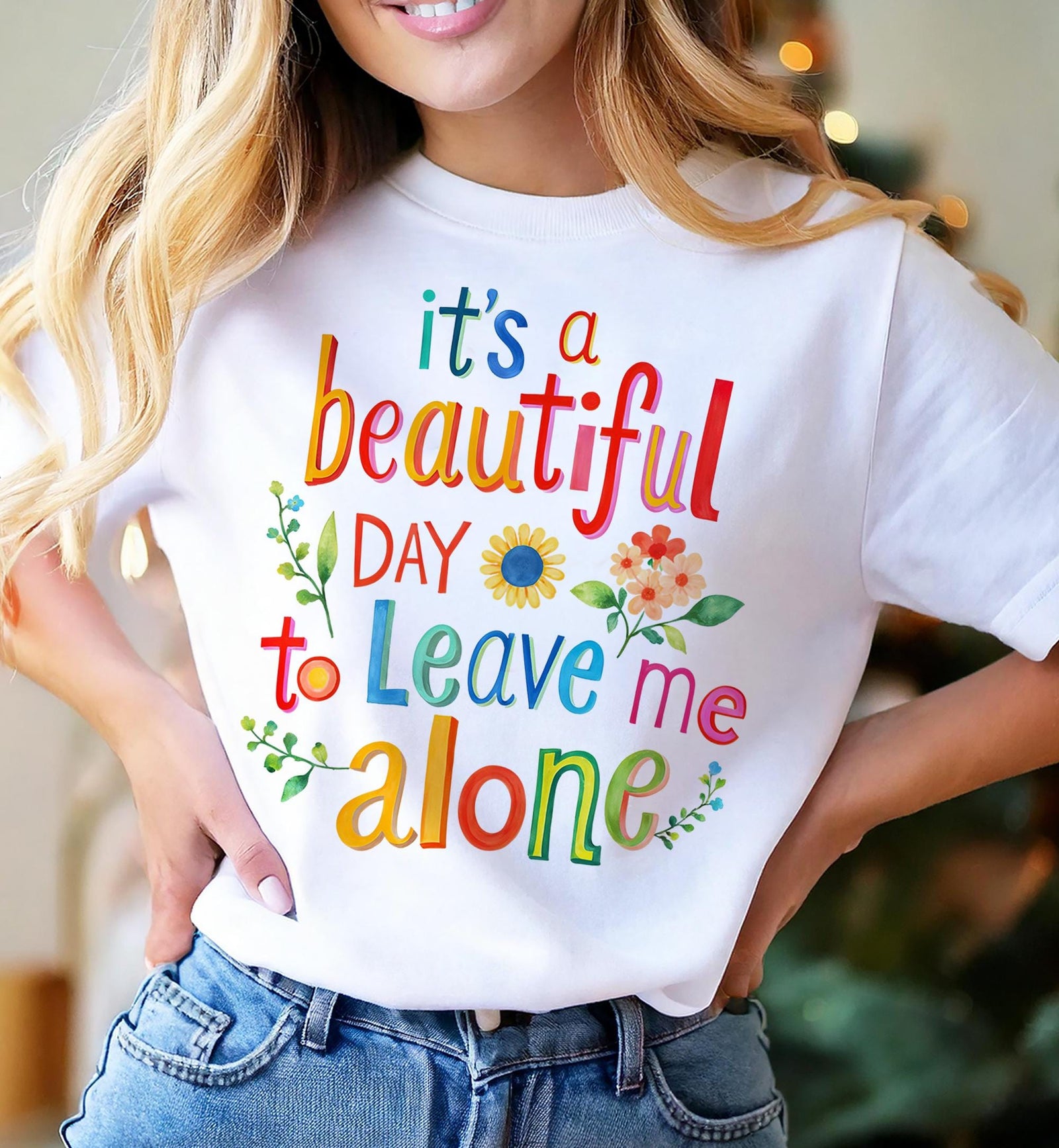 Its a Beautiful Day to Leave me Alone Funny Quote Saying Introvert Anti Social PNG for Sublimation Instant Download Digital File 0569