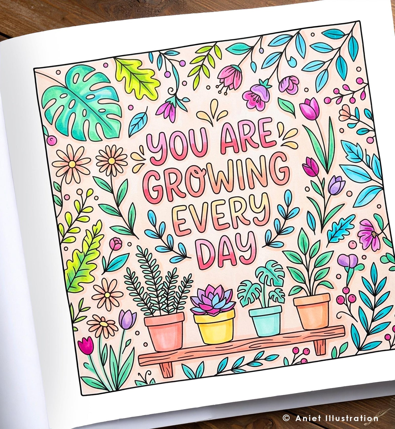 Affirmation Coloring Pages for Kids Teens Adults Stress Relief Inspirational 10 pages PDF Digital Coloring Printable Instant Download 0547