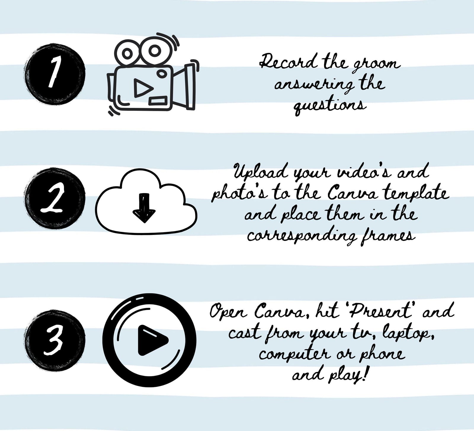 Editable Bachelorette Game Bridal Shower Game What Did The Groom Say Template Slideshow Trivia Game Instant Download Canva Template