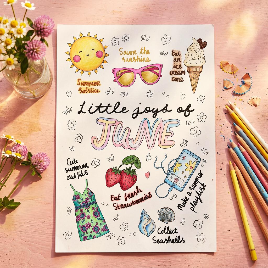 June Coloring Page Printable for Kids and Adults Summer Coloring Page June Activities Classroom Kids Summer Fun Instant Download