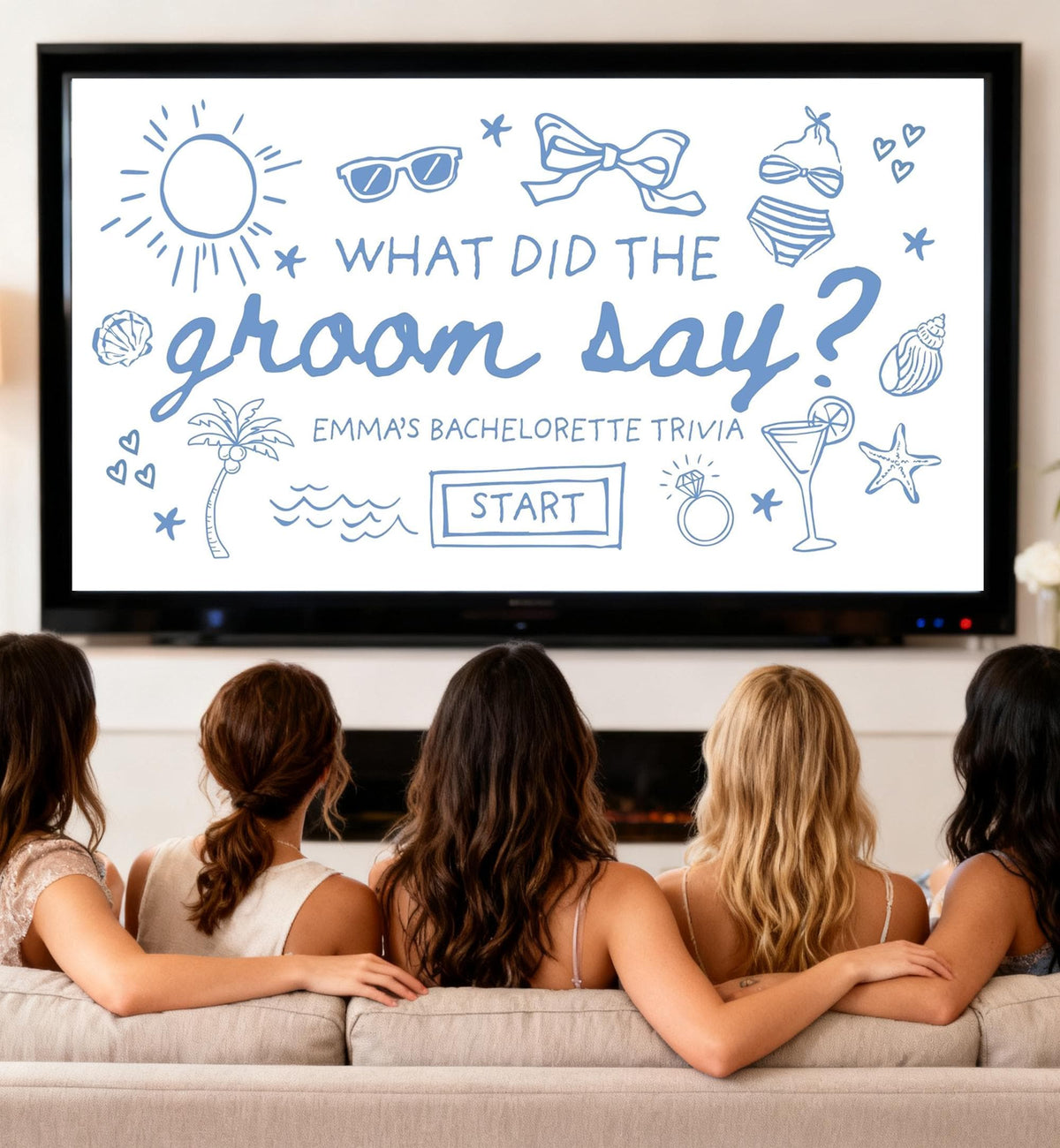 Editable Bachelorette Party Game Bridal Shower Game What Did The Groom Say Template Last Toast on the Coast Digital Download Canva Template