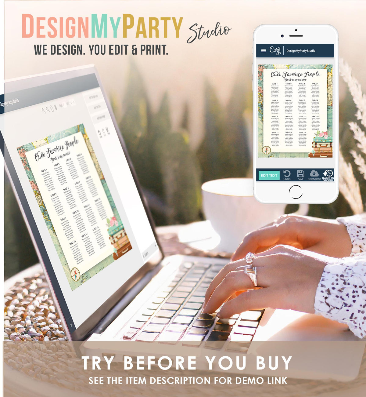 Editable Adventure Seating Chart Bridal Shower Baby Travel Passport Destination Wedding Awaits Digital Download Template Printable 0349