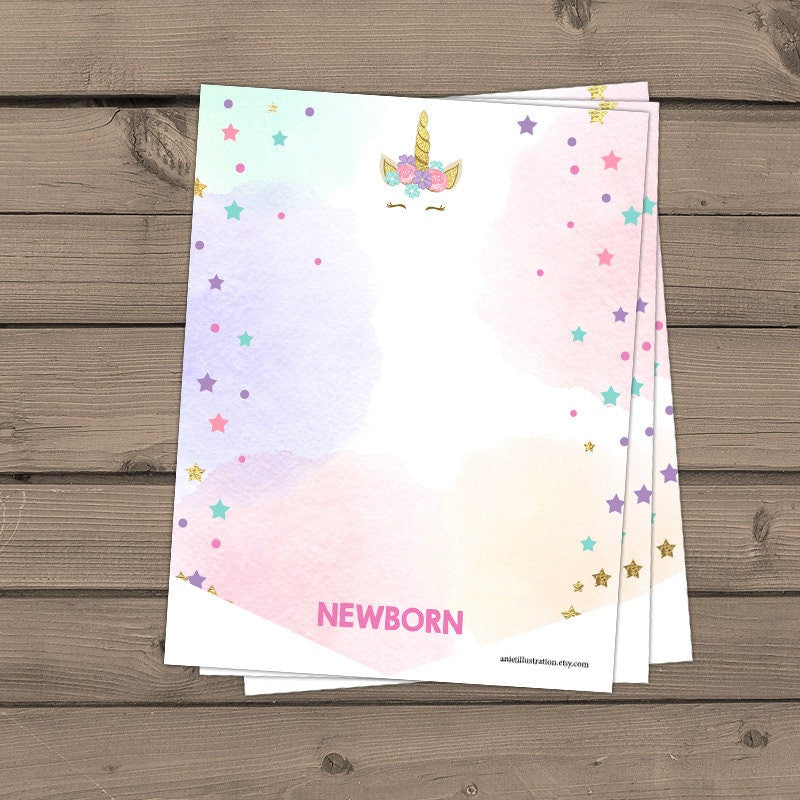 Unicorn First birthday banner Monthly Photo Banner Unicorn Banner Birthday Unicorn party decor Rainbow Magical Pink and gold PRINTABLE 0041