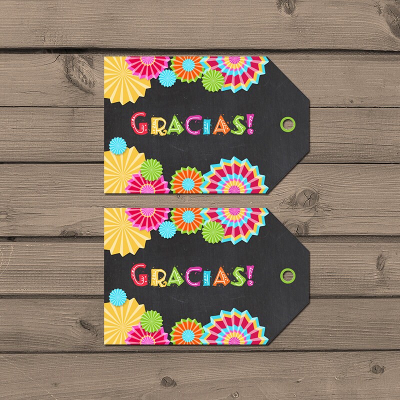 Fiesta Favor tags Fiesta birthday Thank you tags Fiesta Mexican Label tags Fiesta party Fiesta party Mexican birthday Digital PRINTABLE 0045