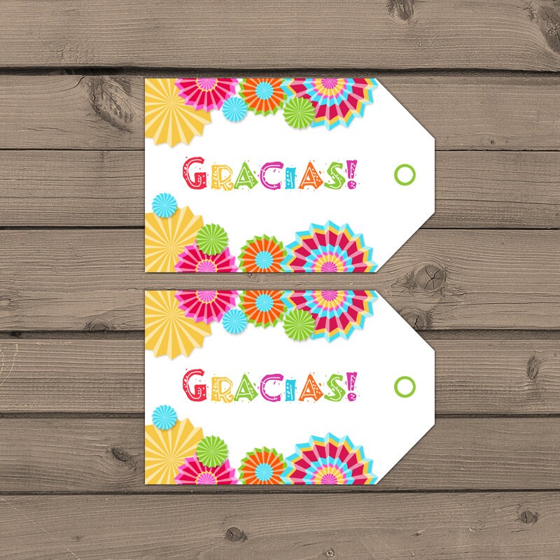 Fiesta Favor tags Fiesta birthday Thank you tags Fiesta Mexican Label tags Fiesta party Fiesta party Mexican birthday Digital PRINTABLE 0045