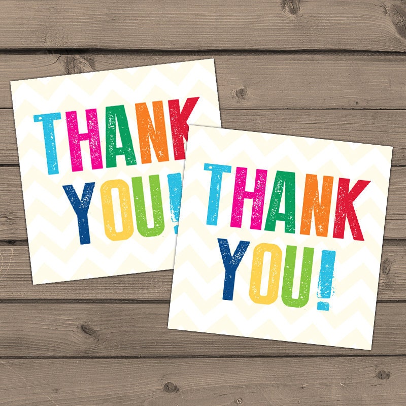 Rainbow colors Thank You Tags Favor tags birthday party Colorful Rainbow birthday Favor tags Thank you labels Joint birthday PRINTABLE 0087