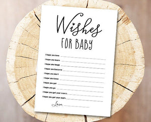 Wishes For Baby Shower Game baby Sprinkle Activities Dear Baby Gender Neutral Simple Advice Card Activity Printable Instant Download 0227