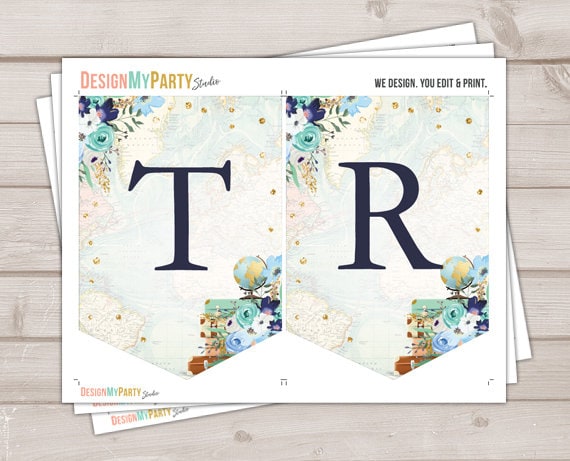 Traveling From Miss to Mrs banner Traveling Bridal Shower Banner Adventure Love is a Journey Instant download PRINTABLE DIGITAL DIY 0030