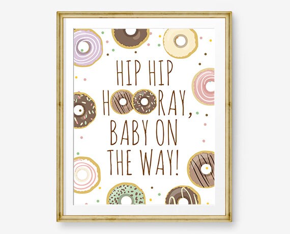 Donut Baby Shower Signs Donut Sign Baby on the Way Gender Neutral Donut Party Donut Shower Donut Table Shower Decor Download PRINTABLE 0050