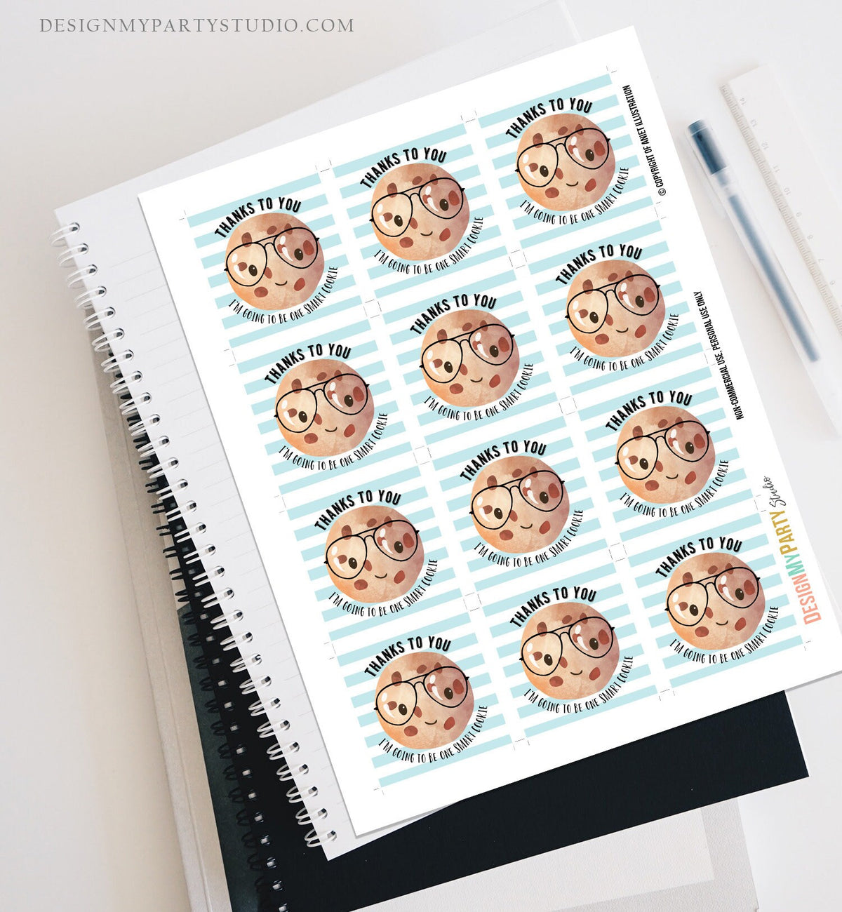 Back to School Tags I&#39;m going to be Smart Cookie Labels Teacher Appreciation Teacher Gift First Day of School Download PRINTABLE 0464