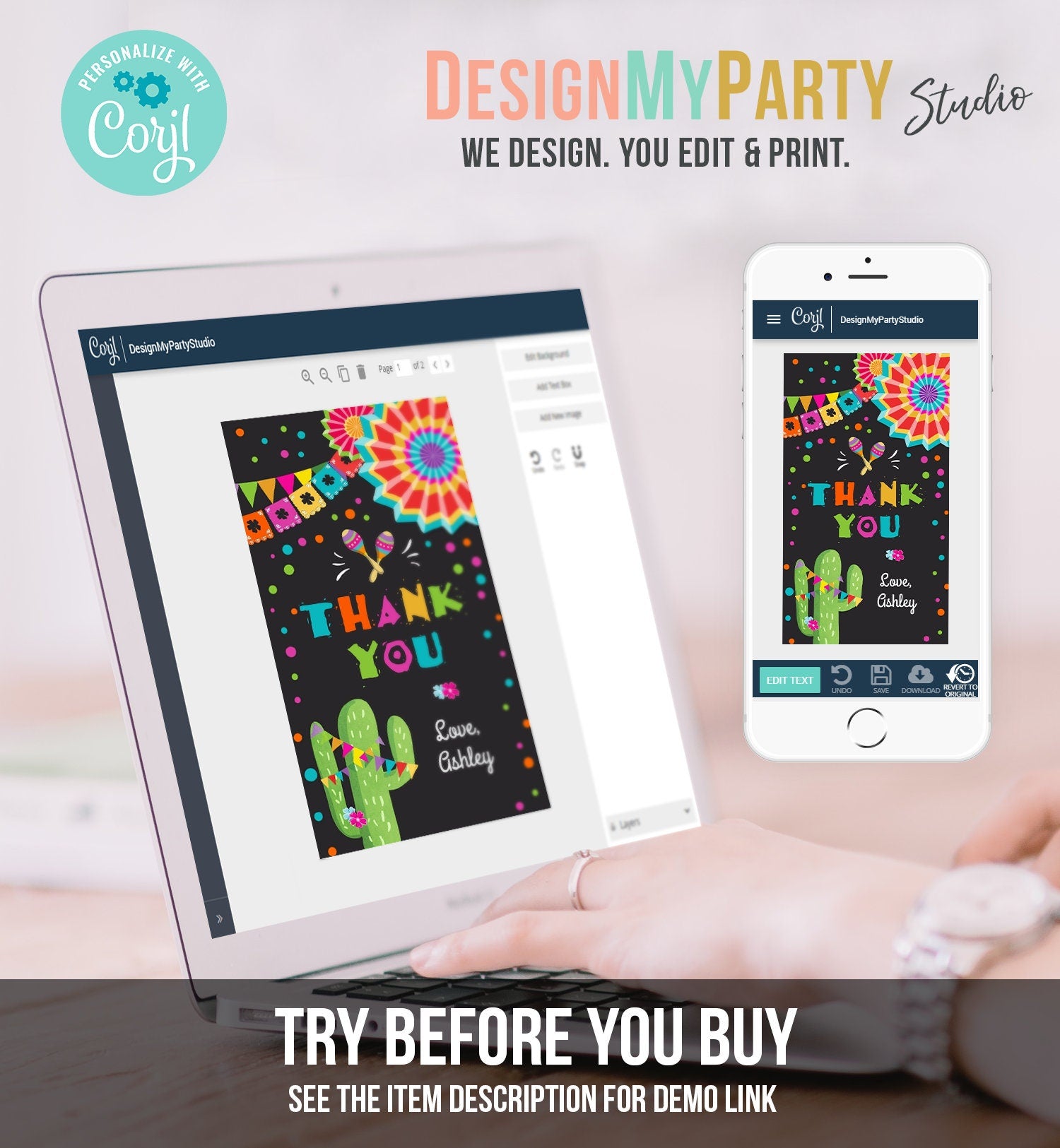 Editable Cactus Fiesta Favor Tags Fiesta Thank You Tags Mexican Muchas Gracias Bridal Shower Succulent Birthday Corjl Template 0045