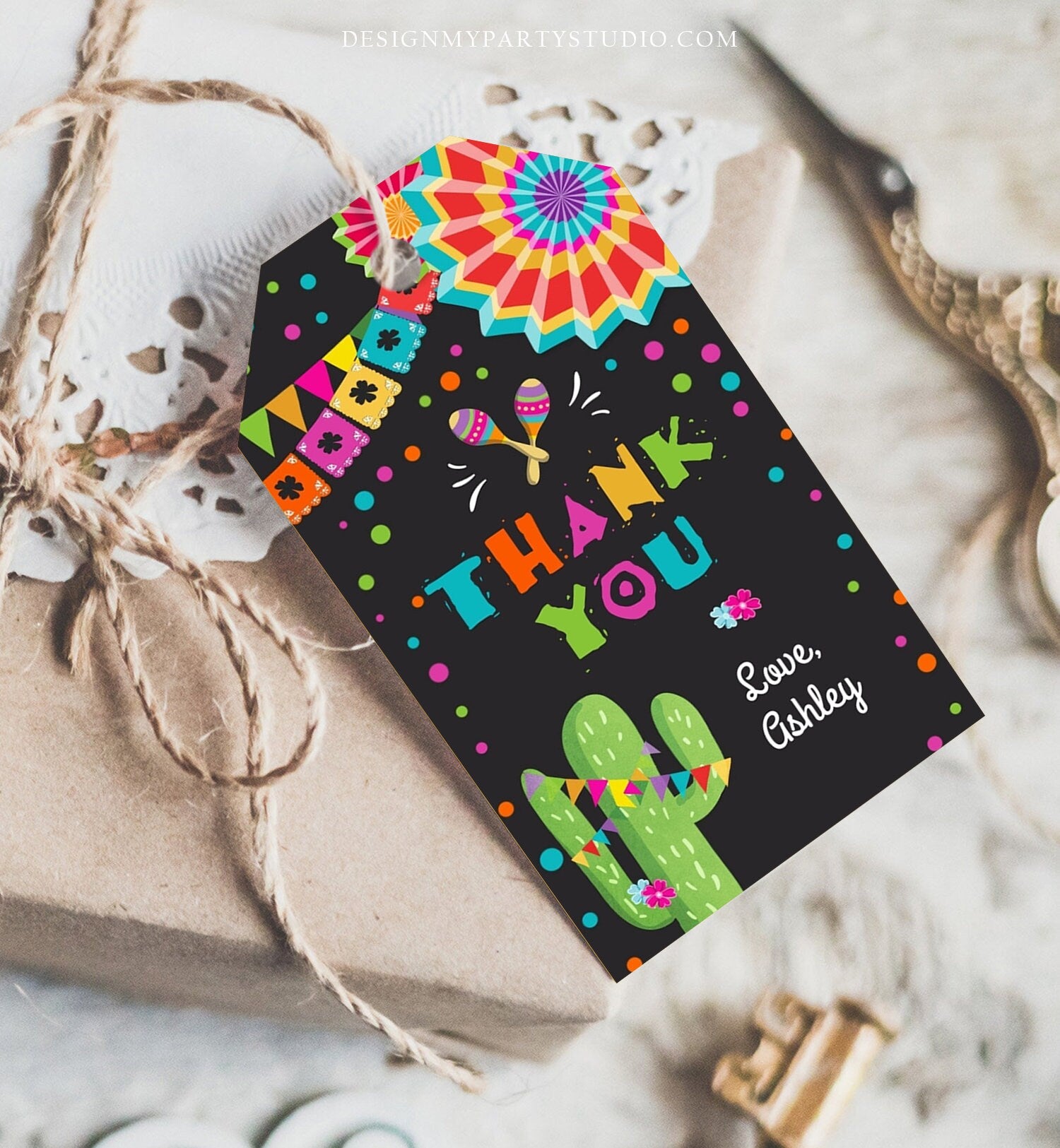 Editable Cactus Fiesta Favor Tags Fiesta Thank You Tags Mexican Muchas Gracias Bridal Shower Succulent Birthday Corjl Template 0045