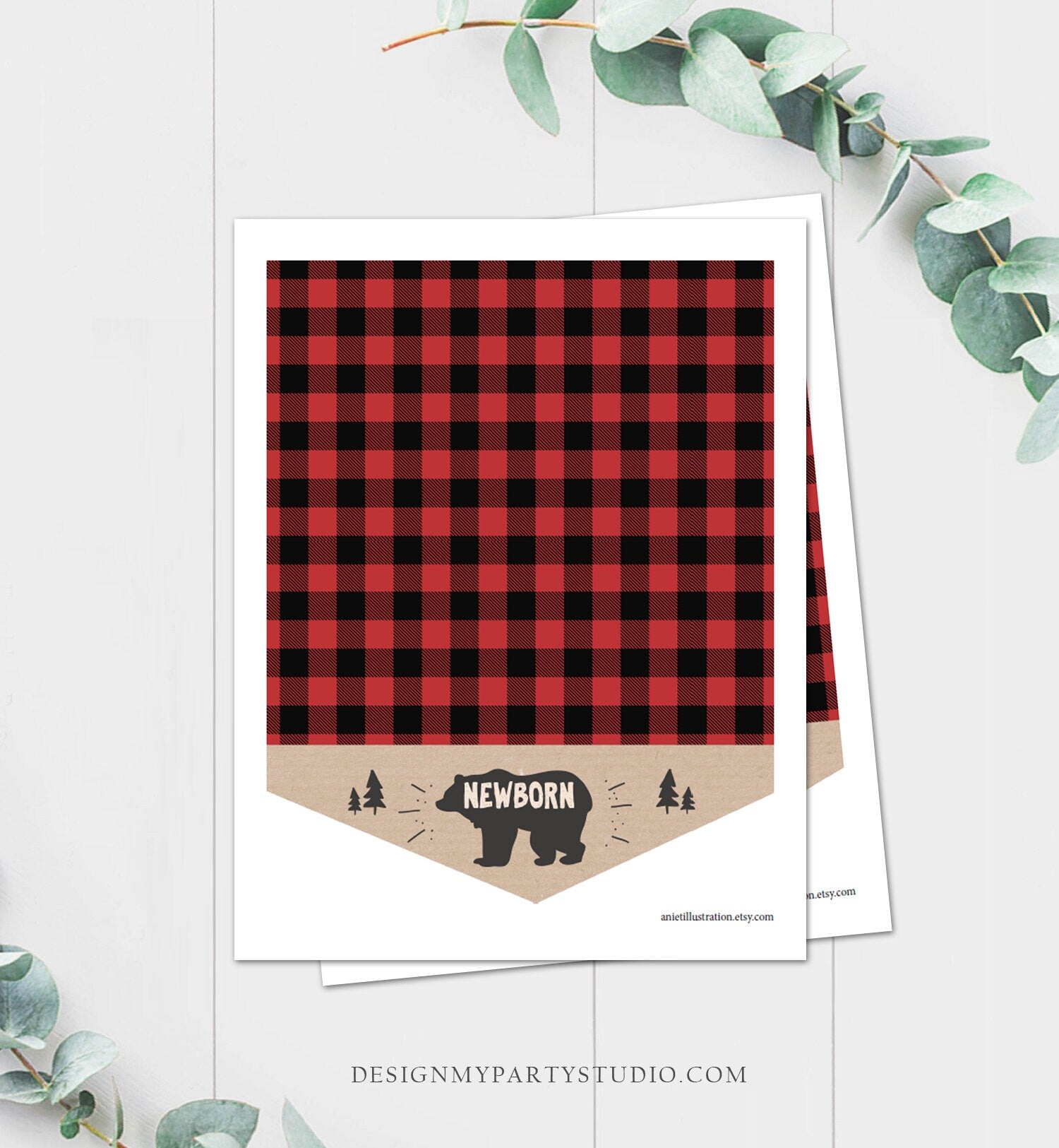 Lumberjack First Birthday Banner Monthly Photo Banner Buffalo Plaid Party Decor Instant Download Printable DIY Digital 0026