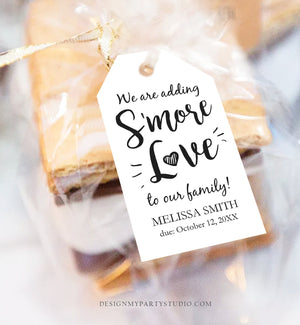 Editable S'more Love Baby Shower Favor Tags We Are Adding Smore Love To Our Family Smores Thank You Tag Printable Corjl Template 0276