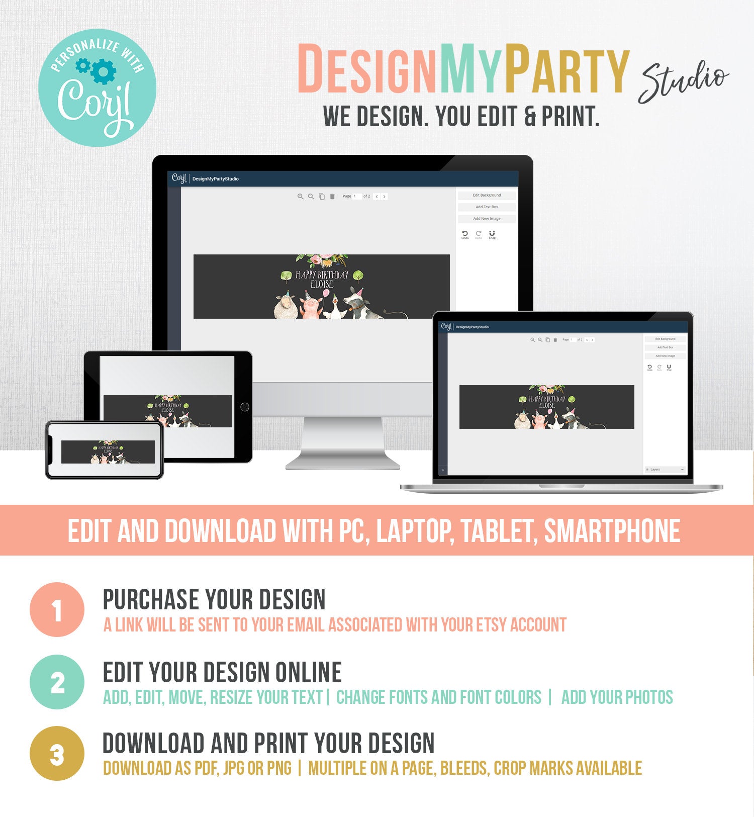 Editable Water Bottle Labels Farm Animals Girl Birthday Barnyard Farm Birthday Decor Cow Pig Printable Bottle Labels Template Corjl 0155