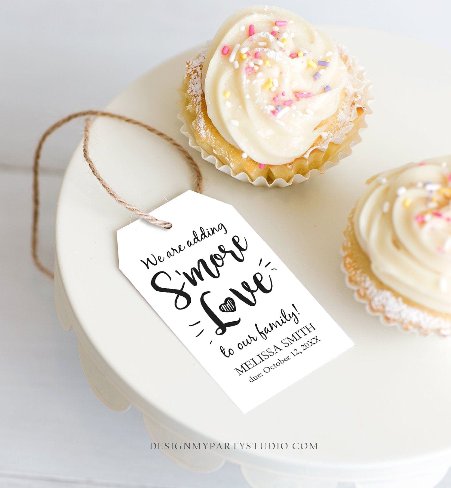 Editable S'more Love Baby Shower Favor Tags We Are Adding Smore Love To Our Family Smores Thank You Tag Printable Corjl Template 0276