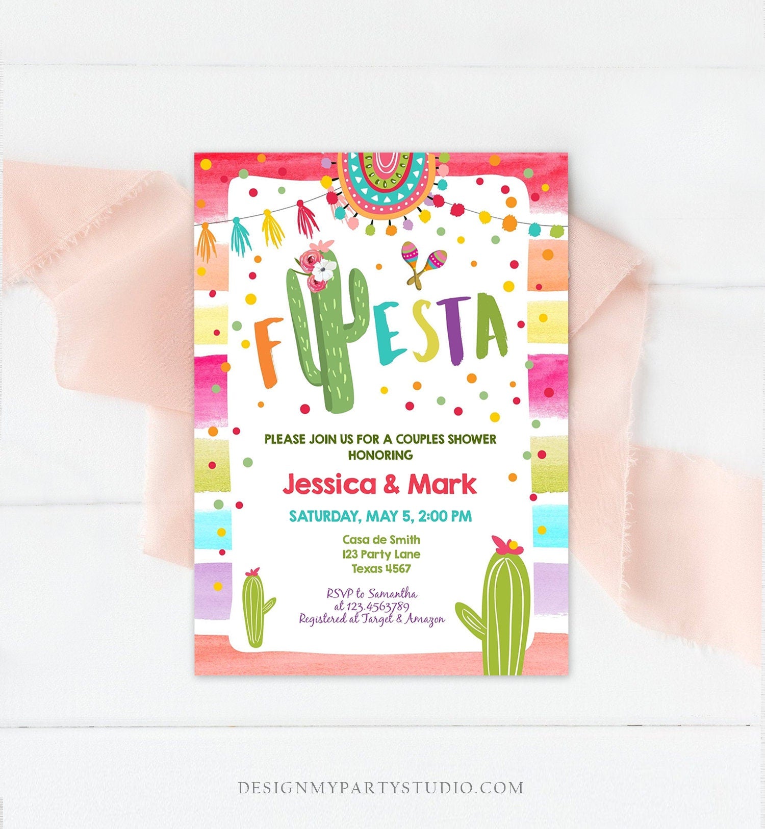 Fiesta Invitation Program Mexican Fiesta Invitations