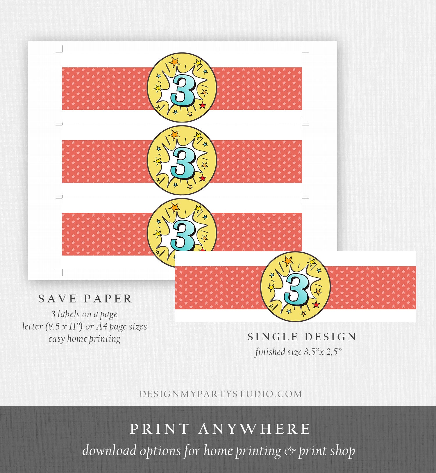 Editable Milk Bottle Labels Superhero Birthday Boy Birthday Superheroes Milk Jar Wrap Water Bottle Labels Printable Corjl Template 0300