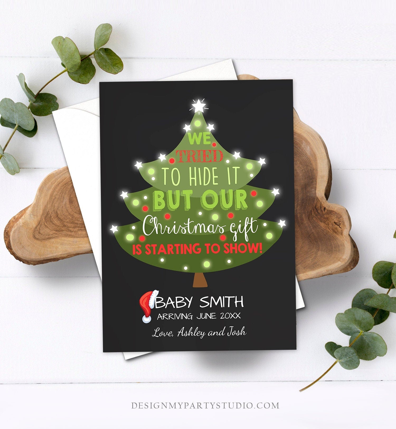 Editable Christmas Pregnancy Announcement Merry Christmas Pregnancy Re - Design My Party Studio editable-christmas-pregnancy-announcement-merry-christmas-pregnancy-re-design-my-party-studio