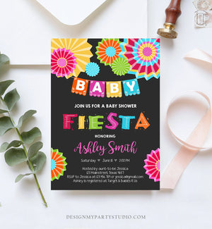 Editable Fiesta Baby Shower Invitation Coed Gender Neutral Sprinkle Mexican Taco Bout a Baby Love Download Corjl Template Printable 0045