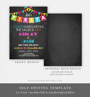 Editable Fiesta Engagement Party Invitation Coed Mexican Shower Wedding Party Lets Fiesta Instant Download Corjl Template Printable 0045