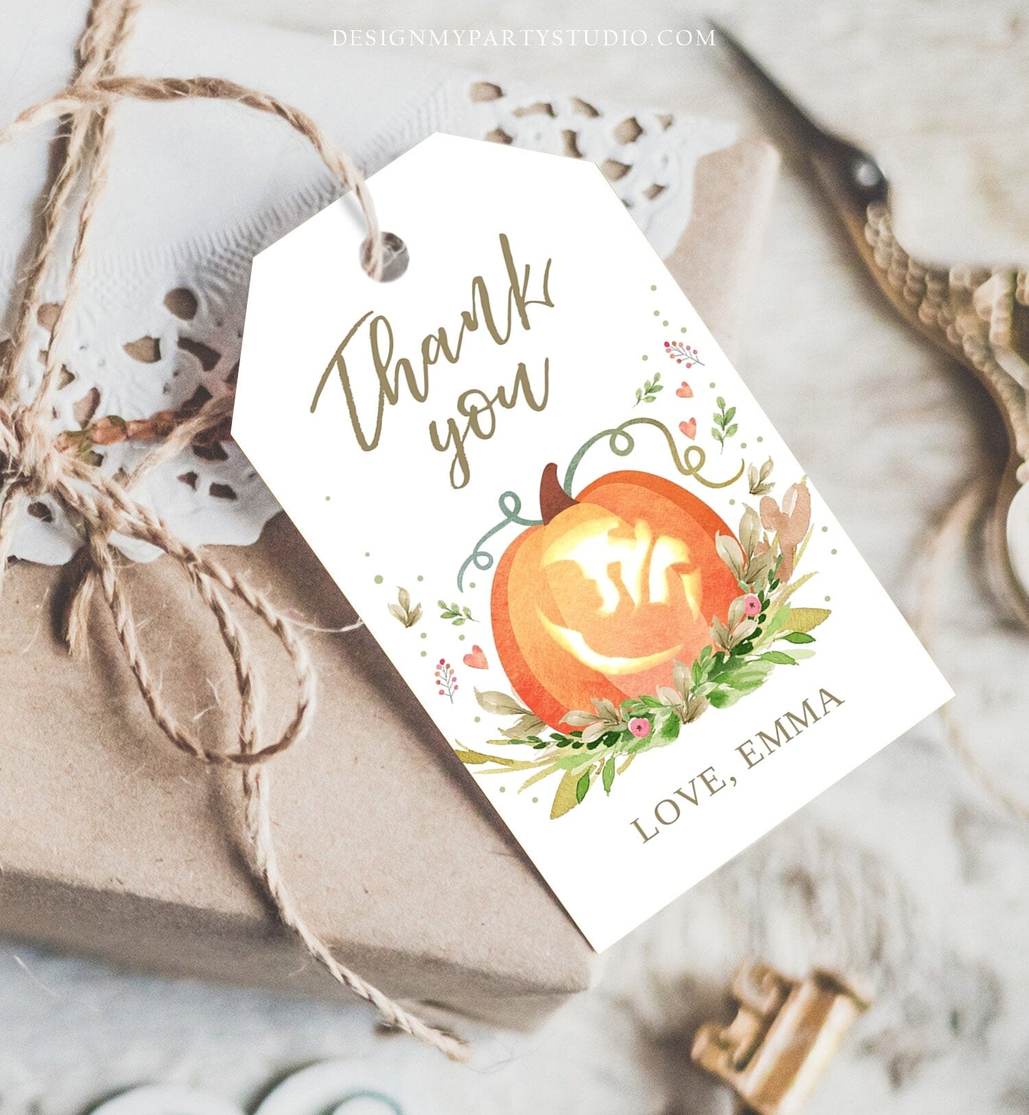Editable Little Pumpkin Baby Shower Favor Tags Pumpkin Thank you Tags - Design My Party Studio editable-little-pumpkin-baby-shower-favor-tags-pumpkin-thank-you-tags-design-my-party-studio