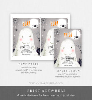 Editable Halloween Party Invitation Costume Party Kids Boo Bash Kids Halloween Bash Trick or Treat Download Printable Template Corjl 0315