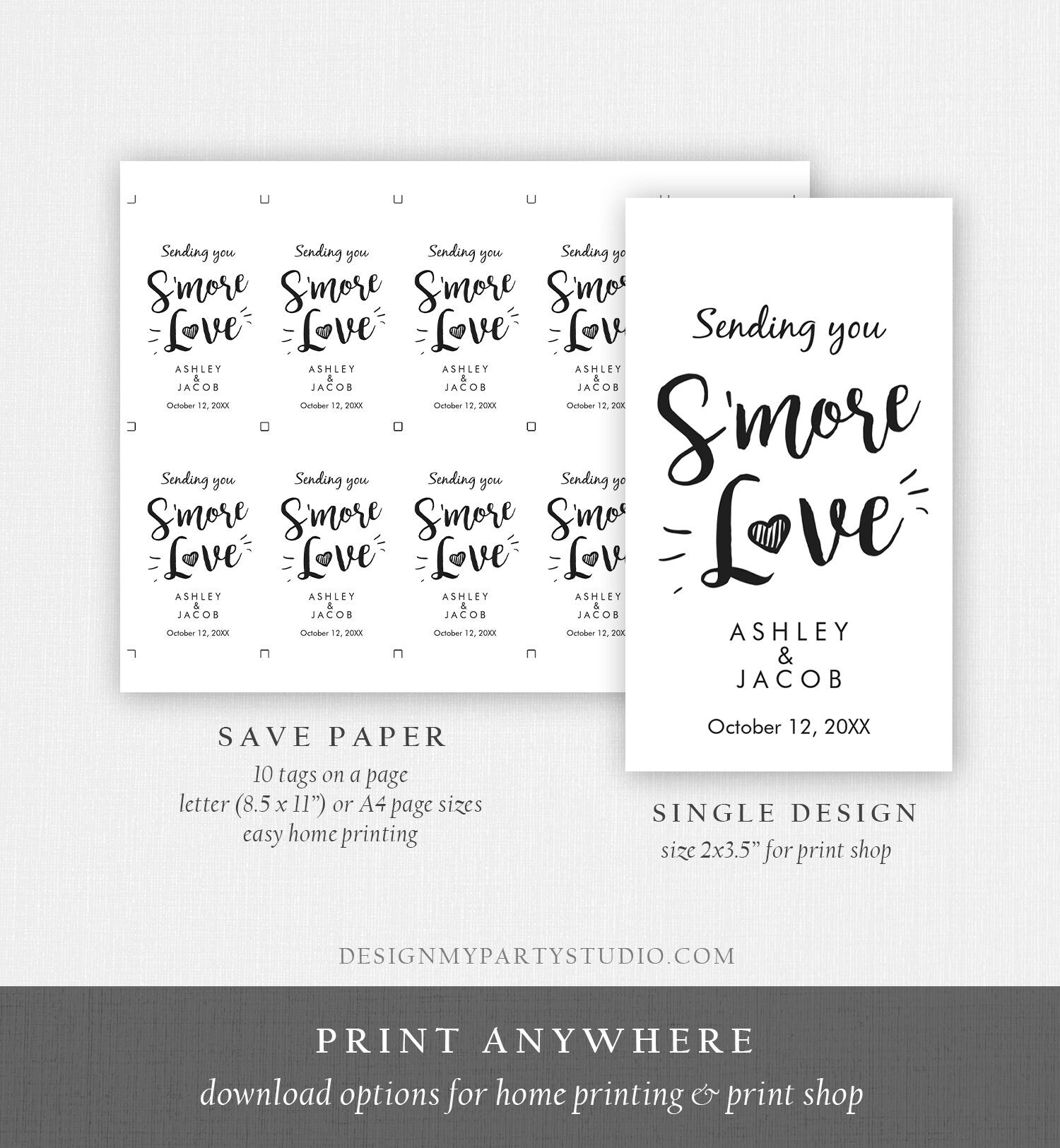 editable-smore-love-tag-template-wedding-favor-tag-s-more-tags-s-mores-design-my-party-studio for Downloadable Editable Free Printable Gift Tags Templates Editable Smore Love tag Template Wedding Favor Tag S'more tags S'mores - Design My Party Studio for Downloadable Editable Free Printable Gift Tags Templates