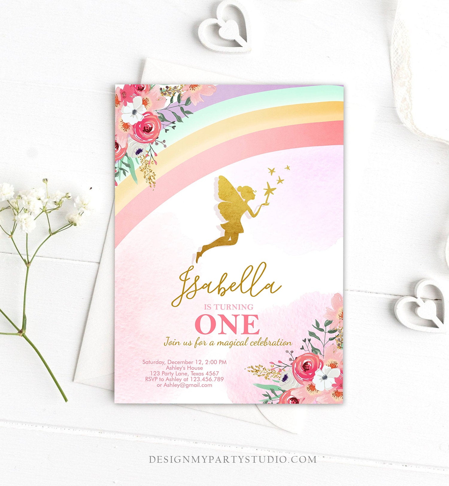 Editable Fairy Birthday invitation Rainbow Fairy Invite Fairy Party Gi - Design My Party Studio editable-fairy-birthday-invitation-rainbow-fairy-invite-fairy-party-gi-design-my-party-studio