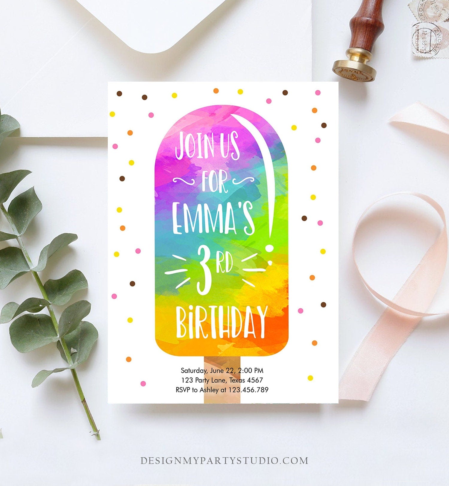 Popsicle Invitation Template