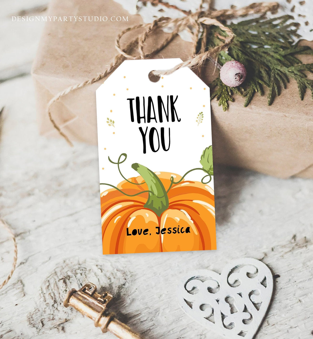 Editable Pumpkin Favor Tags Pumpkin Thank You Birthday Gift Tags Fall Autumn Halloween Shower Carving Friendsgiving Corjl Template 0175