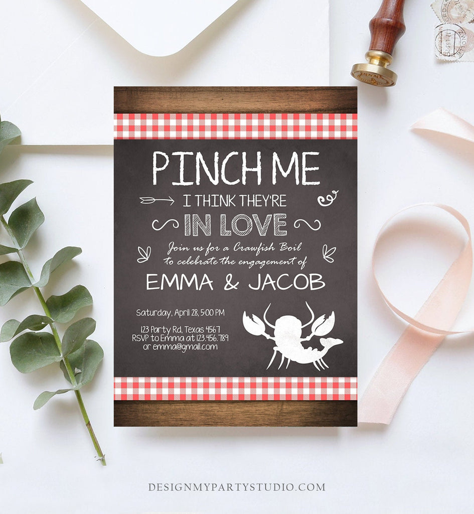 Editable Crawfish Boil Invitation Engagement Party Invitation Couples - Design My Party Studio editable-crawfish-boil-invitation-engagement-party-invitation-couples-design-my-party-studio