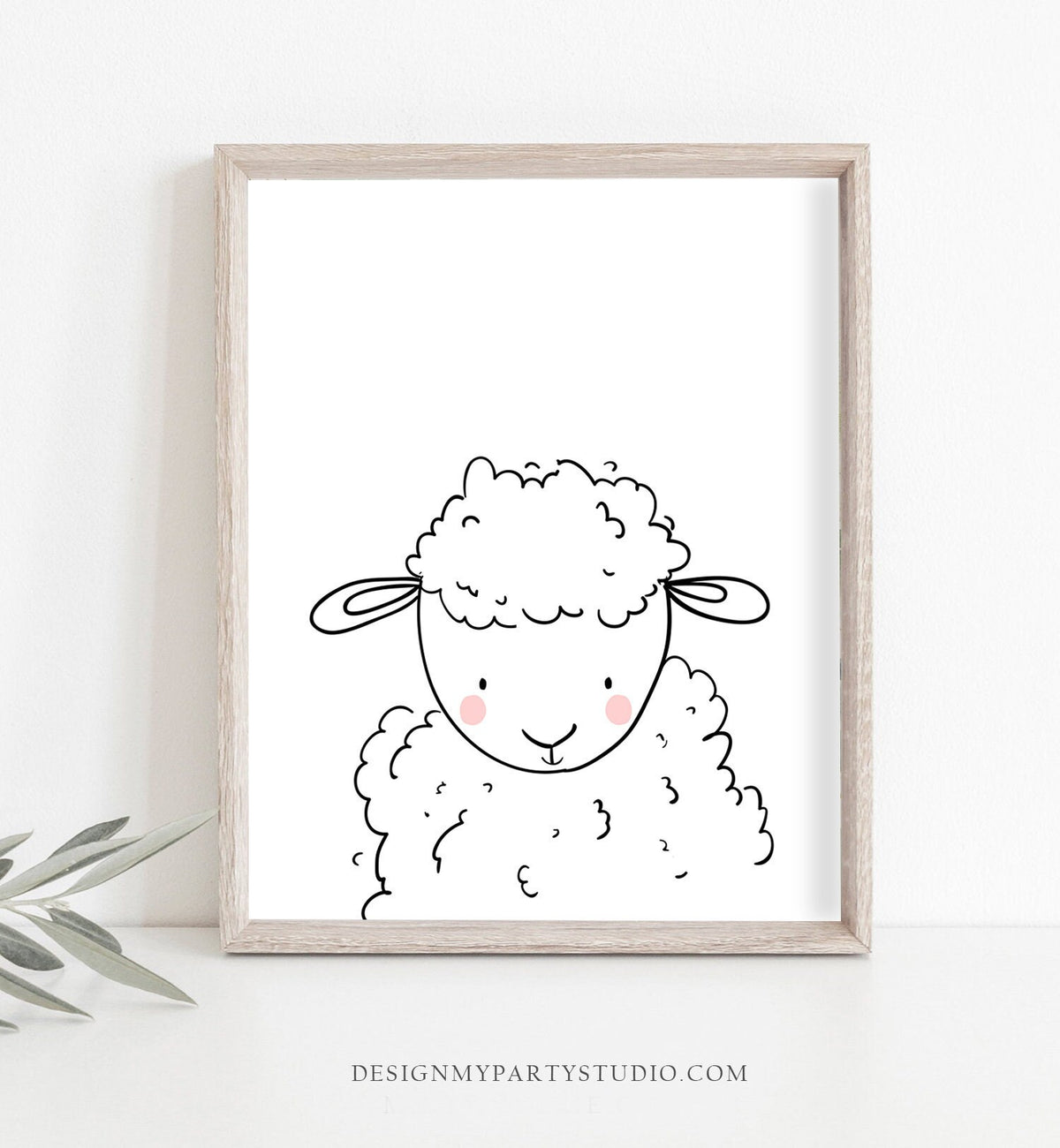 Sheep Nursery Print Kids Wall Art Printable Sheep print Nursery Lamb prints Farm baby Animal Print Black and white monochrome PRINTABLE 0039