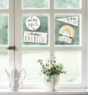 Stay Home Quarantine Activity Spread Happiness DIY Kids Activity In This Together Window Decoration Printable INSTANT DOWNLOAD digital