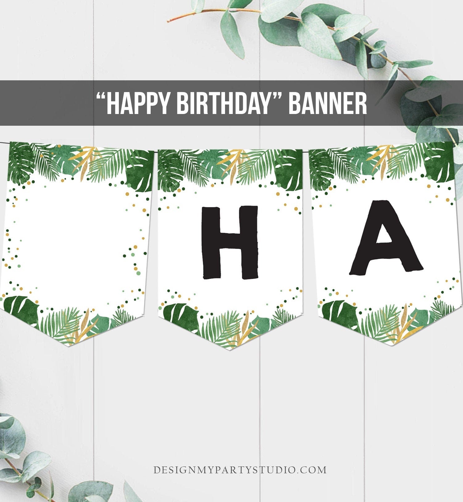 Happy Birthday Banner Wild One Birthday Banner Safari Animals Black an - Design My Party Studio happy-birthday-banner-wild-one-birthday-banner-safari-animals-black-an-design-my-party-studio