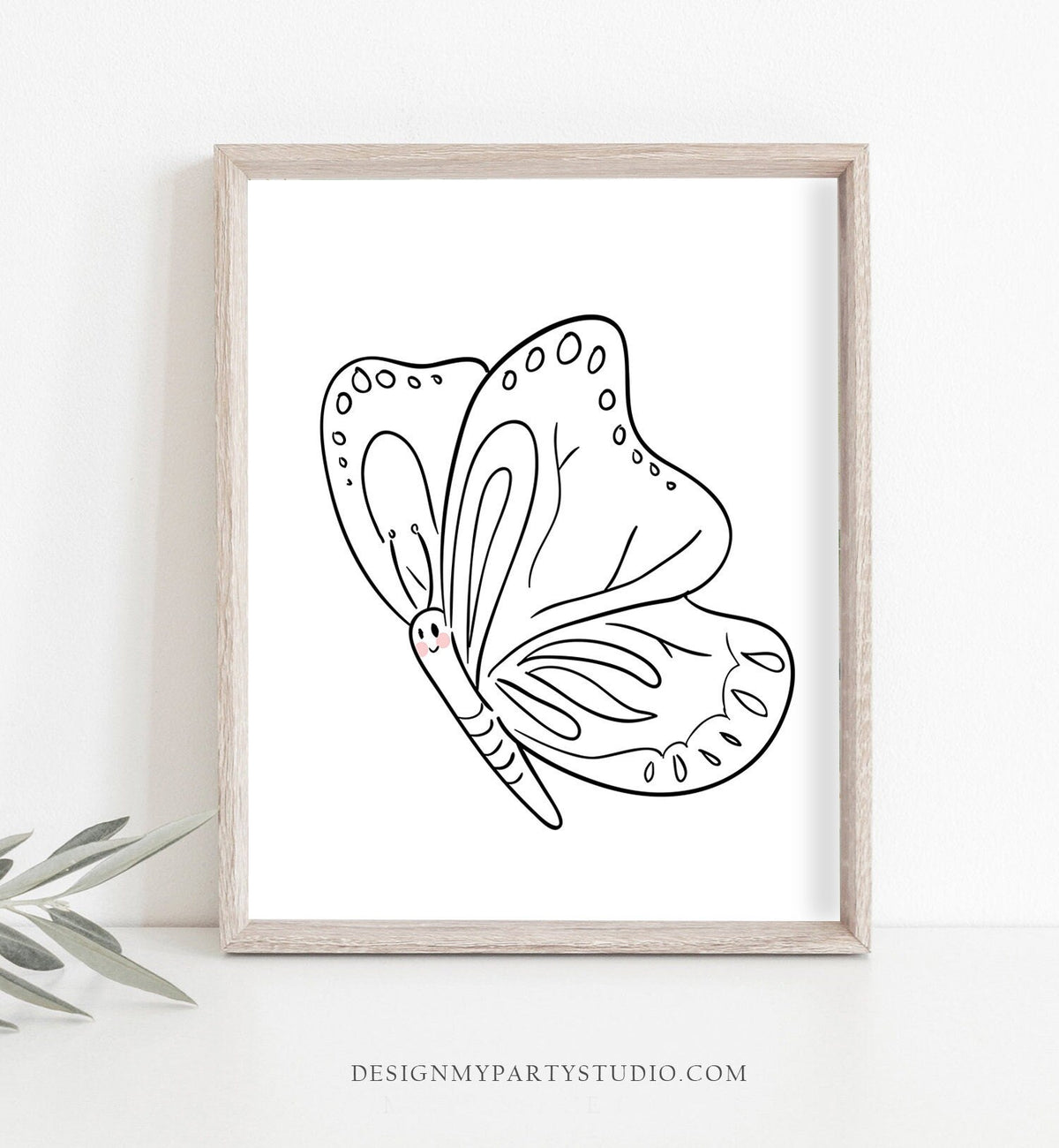Butterfly Nursery Art Butterfly art Butterfly Nursery Decor Print Modern nursery Kids Animals Girl Baby room Black white PRINTABLE 0039