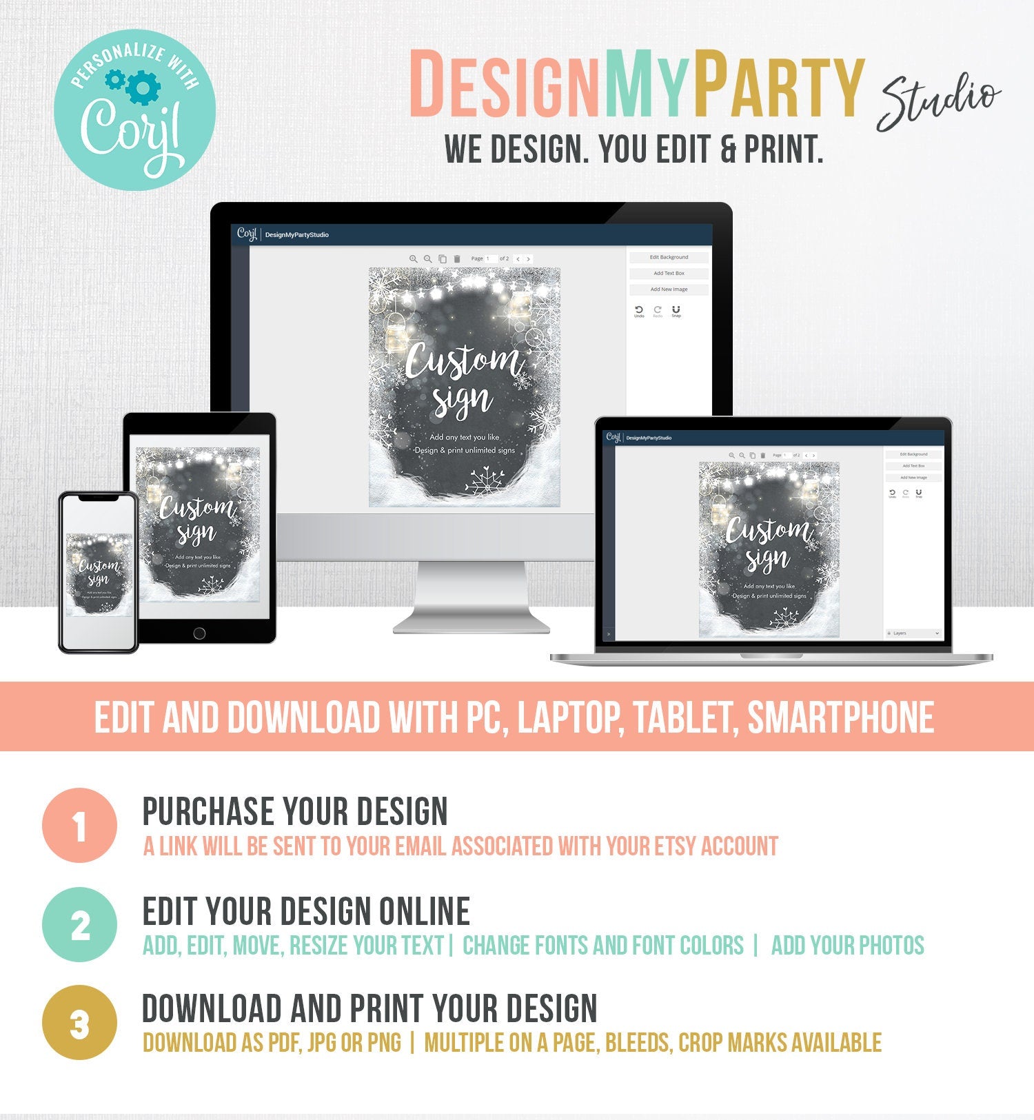 Editable Custom Sign Winter Birthday Sign Winter Onederland Decor 1st Birthday Party Its Cold Outside 8x10 Download PRINTABLE Corjl 0031