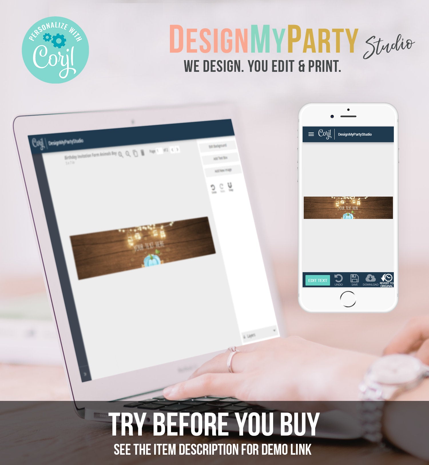 Editable Blue Pumpkin Water Bottle Labels Rustic Fall Autumn Pumpkin Birthday Boy Wood Baby Shower Pumpkin Printable Corjl Template 0015