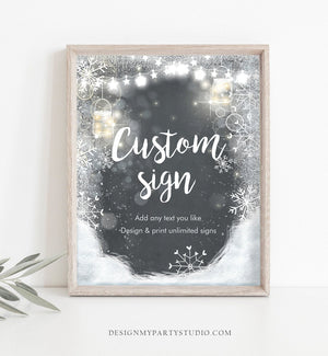 Editable Custom Sign Winter Birthday Sign Winter Onederland Decor 1st Birthday Party Its Cold Outside 8x10 Download PRINTABLE Corjl 0031