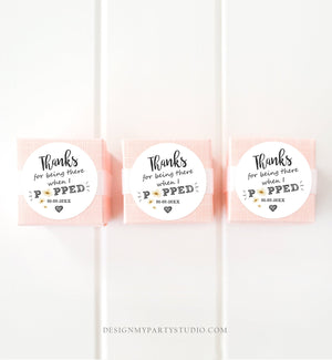 Editable Thanks When I Popped Gift Popcorn Favor Tag Popping Being There Bridal Shower Wedding Birthday Party Stickers Template Corjl 0110